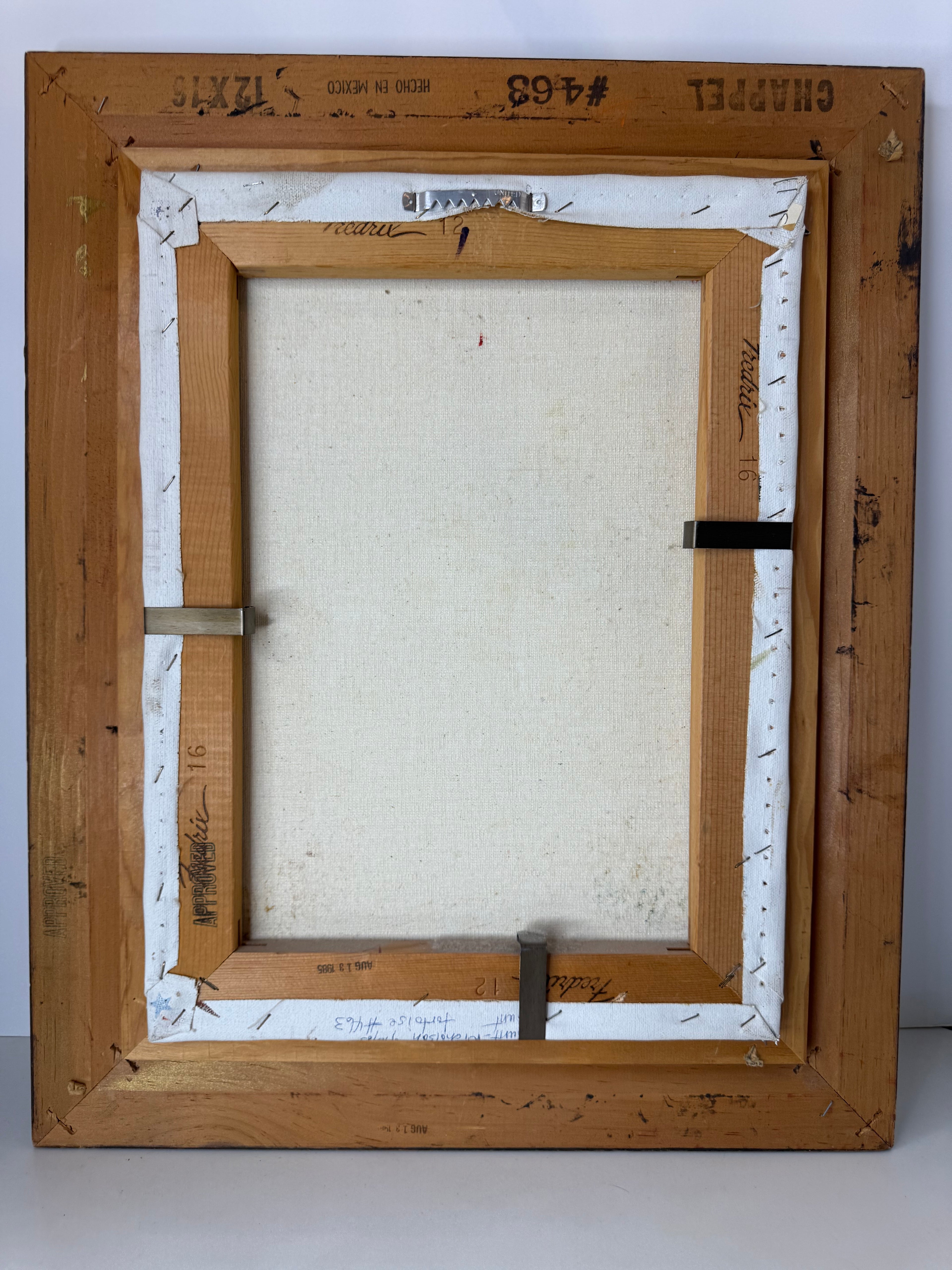 Vintage European Market Scene Original Oil Painting by Jean Mesterov