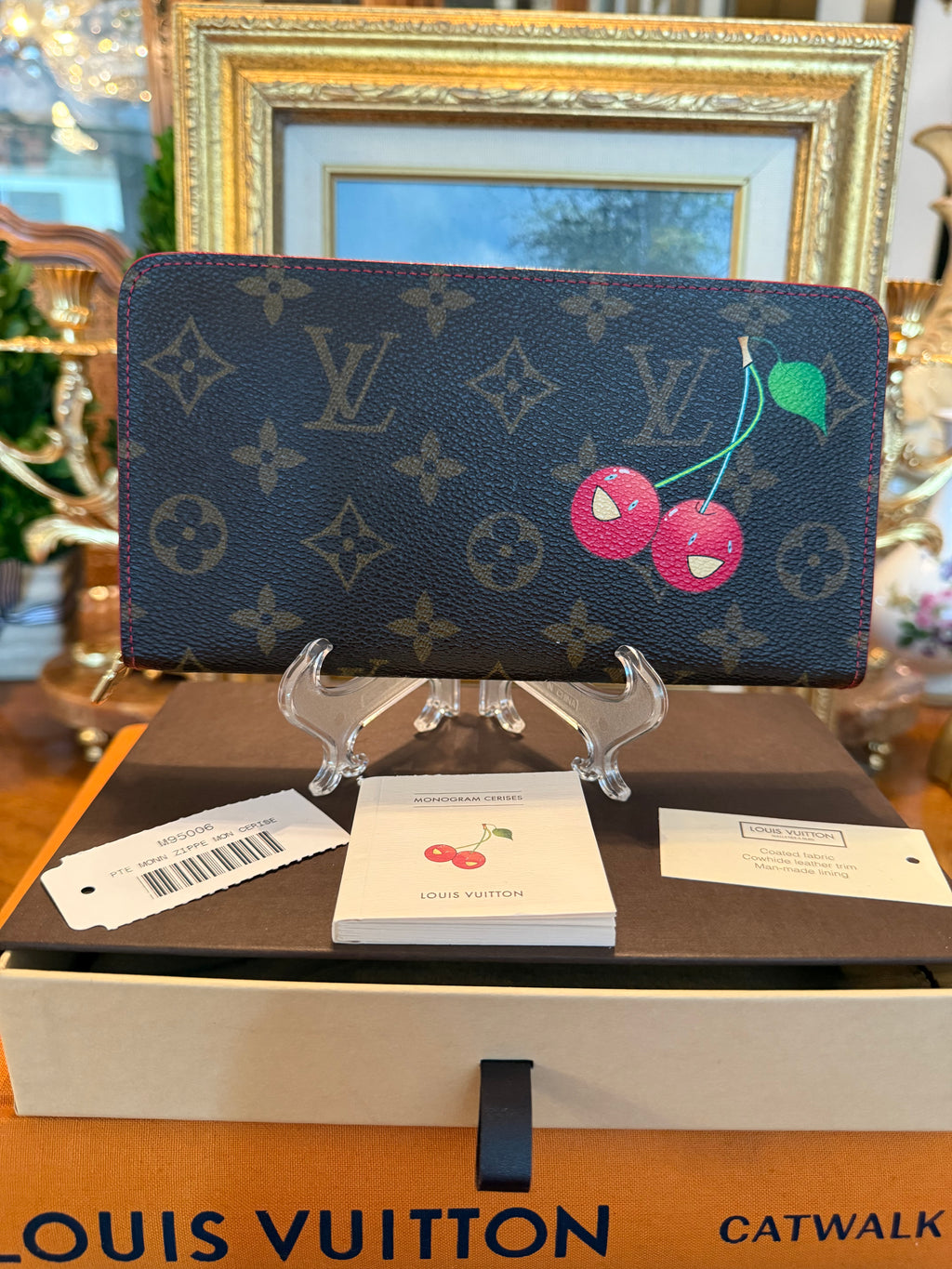 Louis Vuitton x Takashi Murakami Cerises Monogram Zippy Wallet