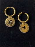 Gold Louis Vuitton Huggie Earrings