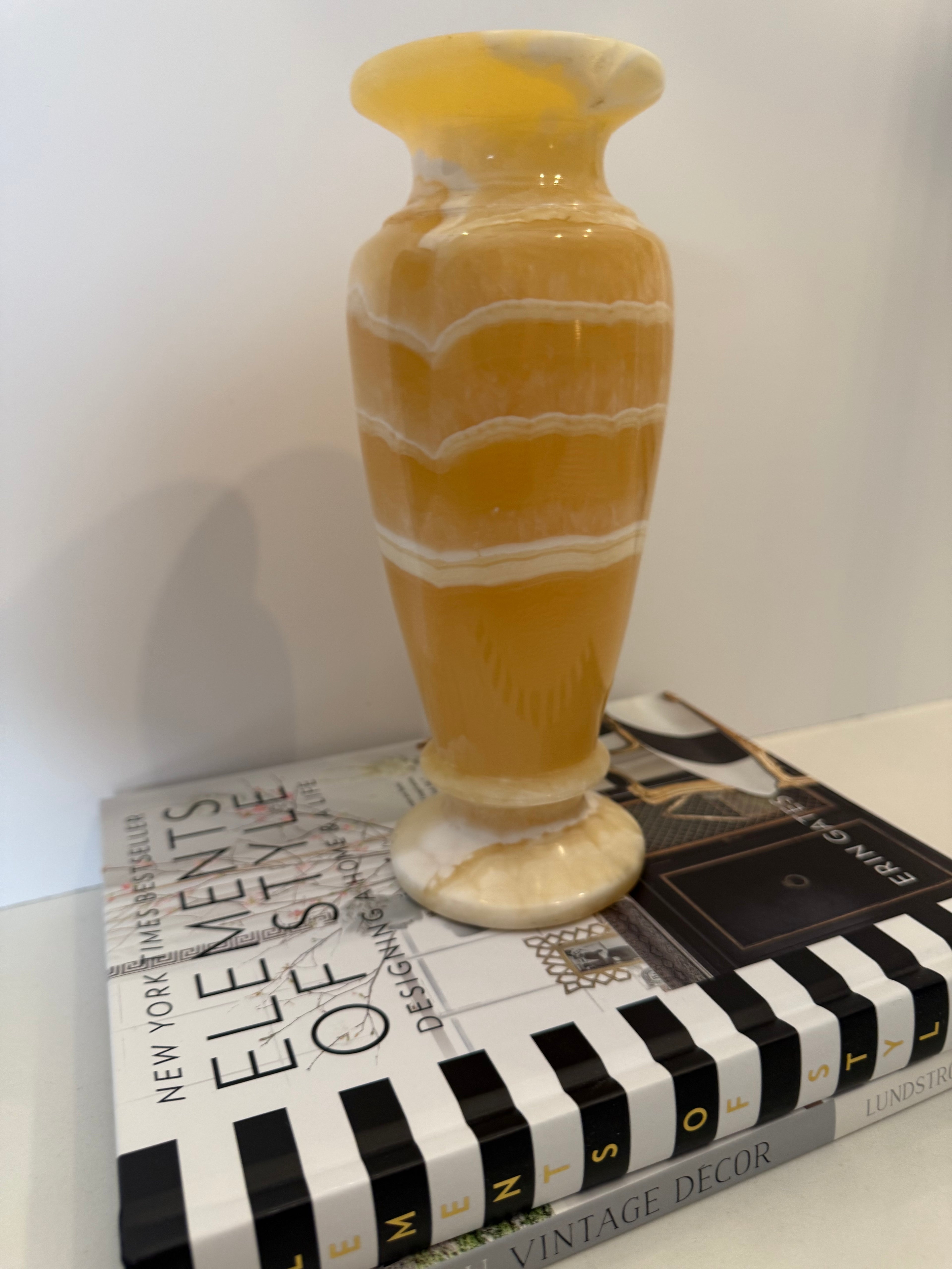 Vintage Egyptian Alabaster Vase