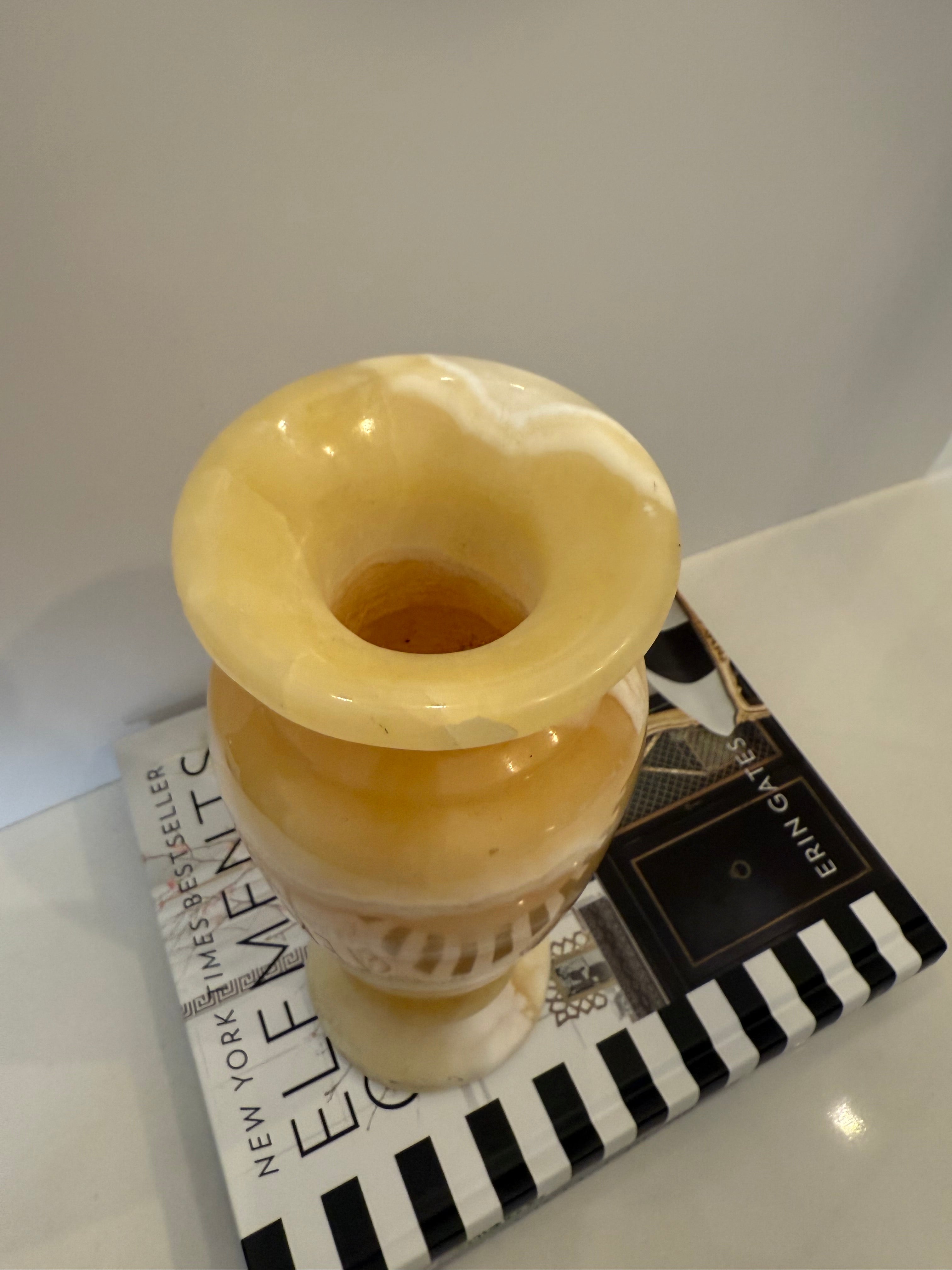 Vintage Egyptian Alabaster Vase