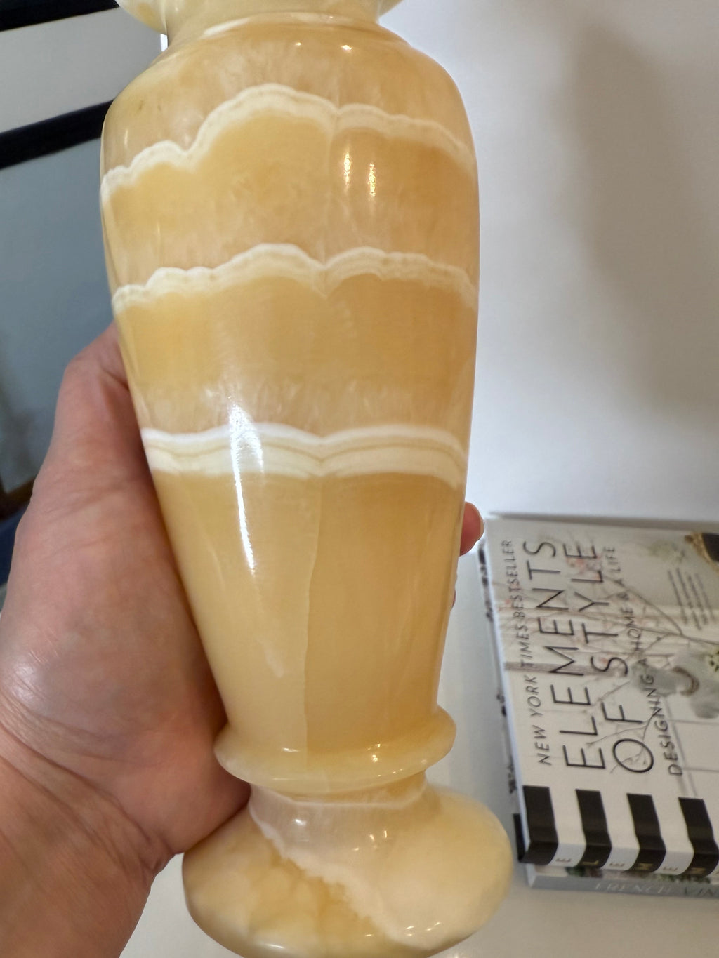 Vintage Egyptian Alabaster Vase