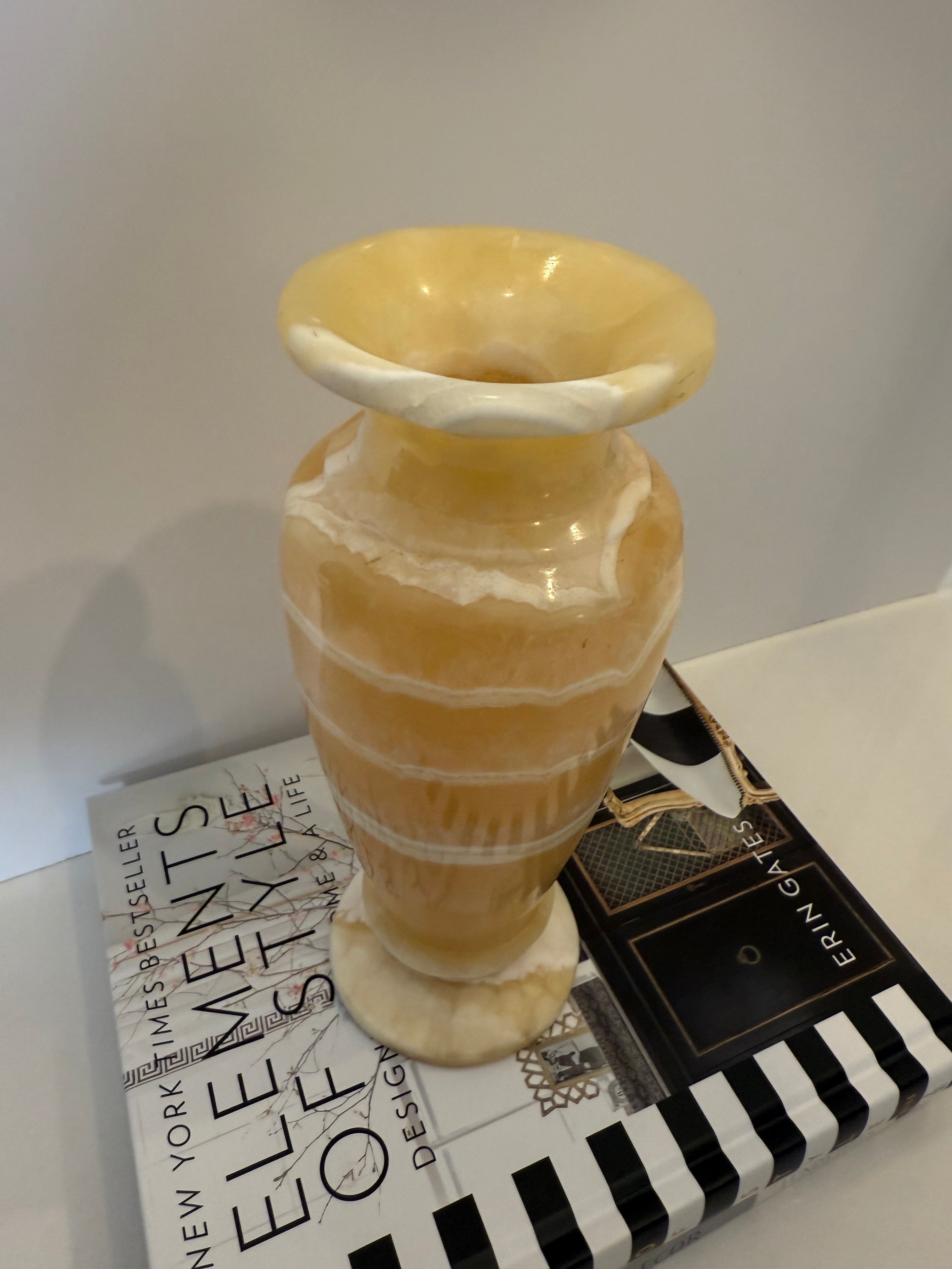 Vintage Egyptian Alabaster Vase