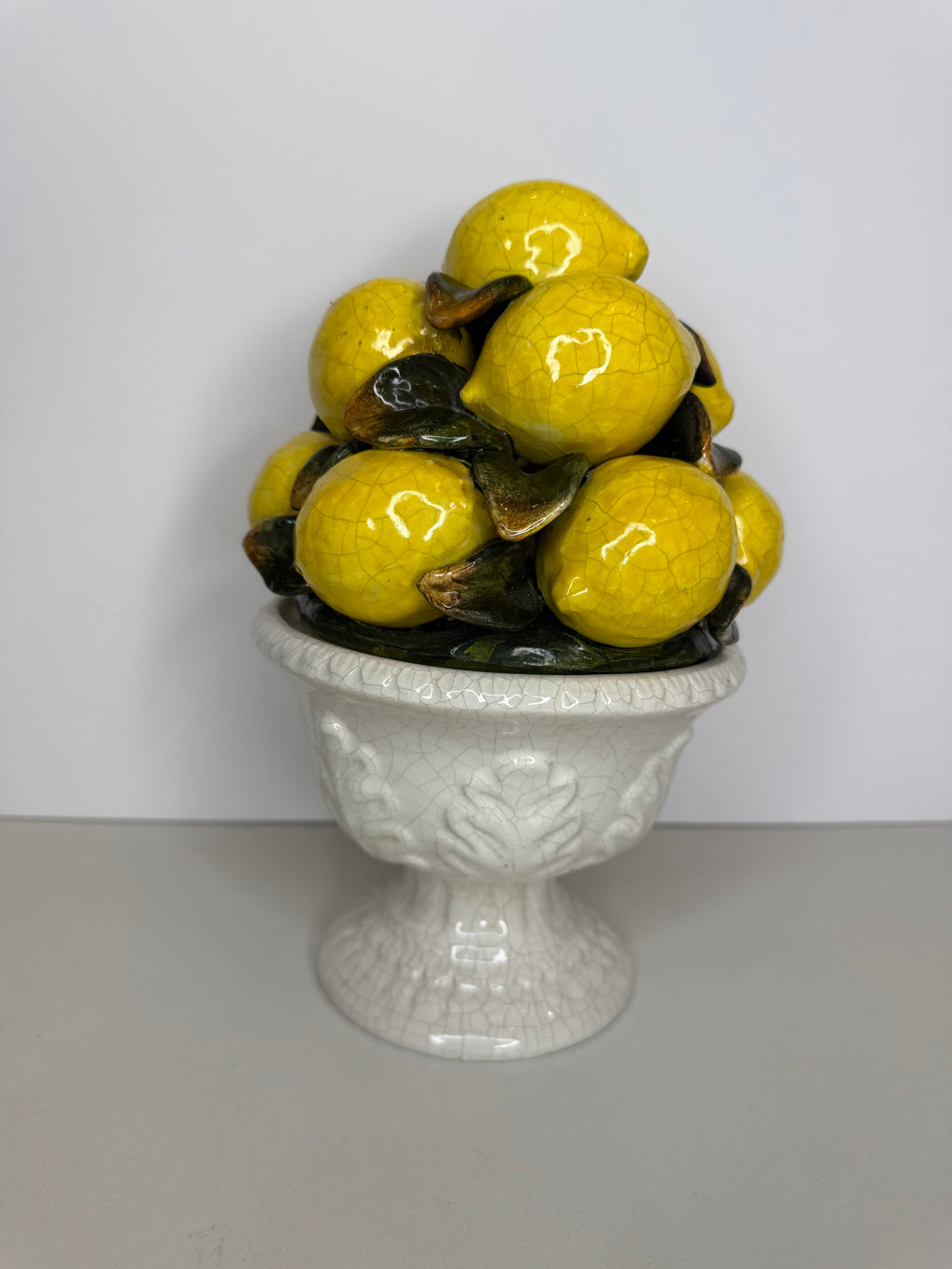 Italian Majolica Lemon Topiary