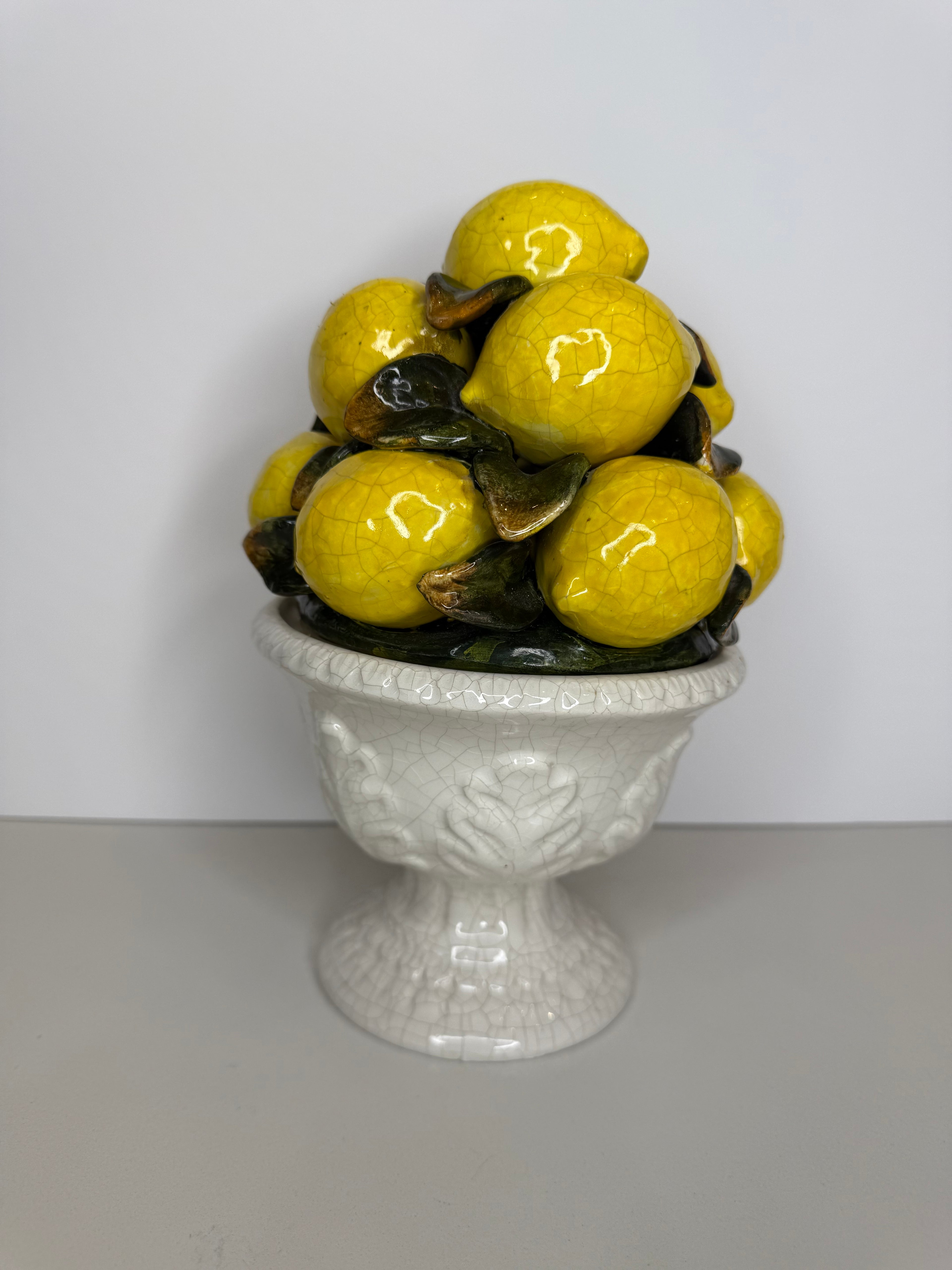Italian Majolica Lemon Topiary