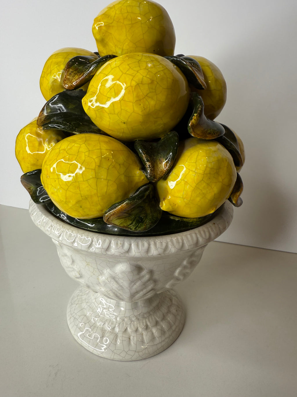 Italian Majolica Lemon Topiary