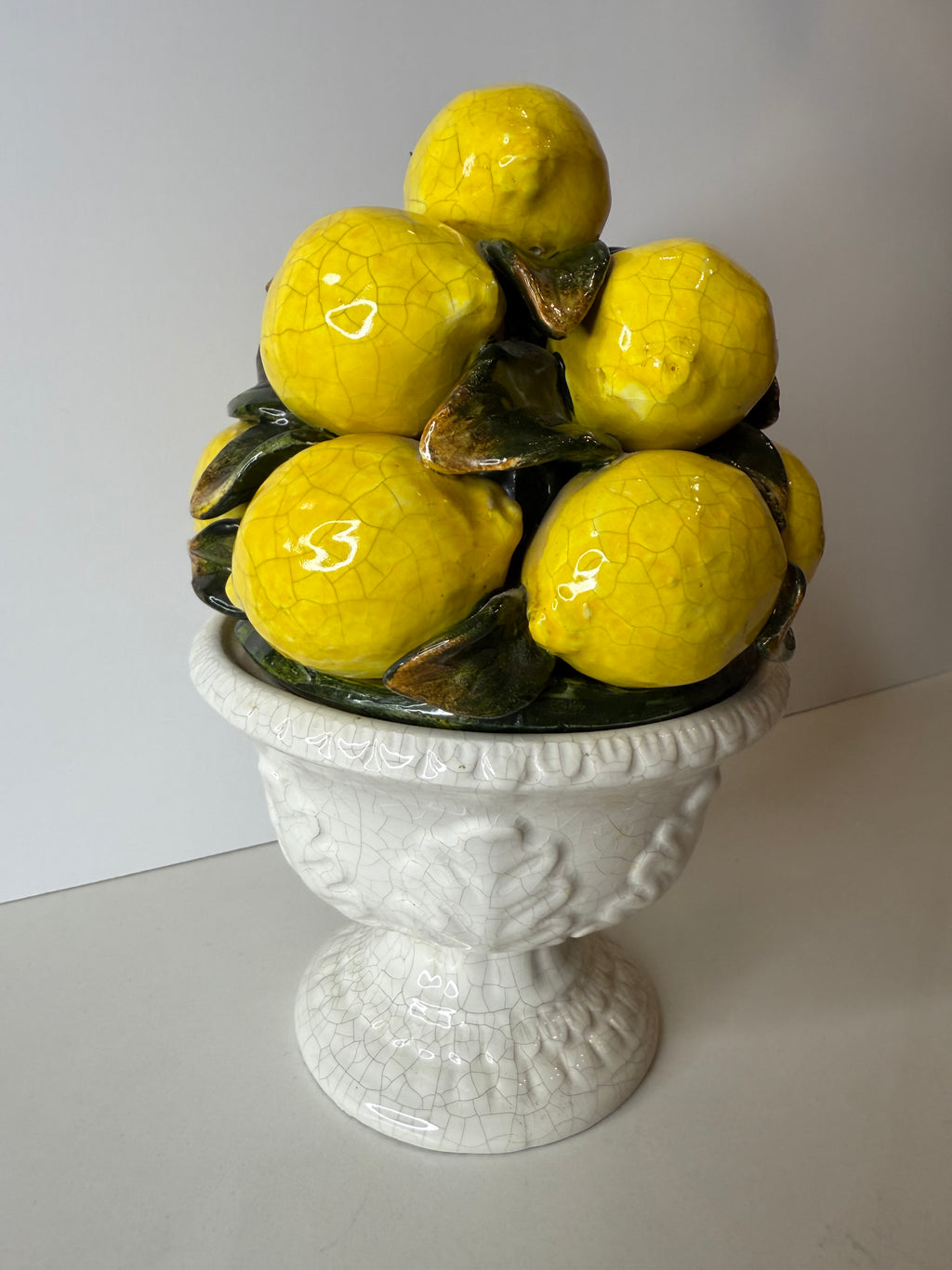 Italian Majolica Lemon Topiary