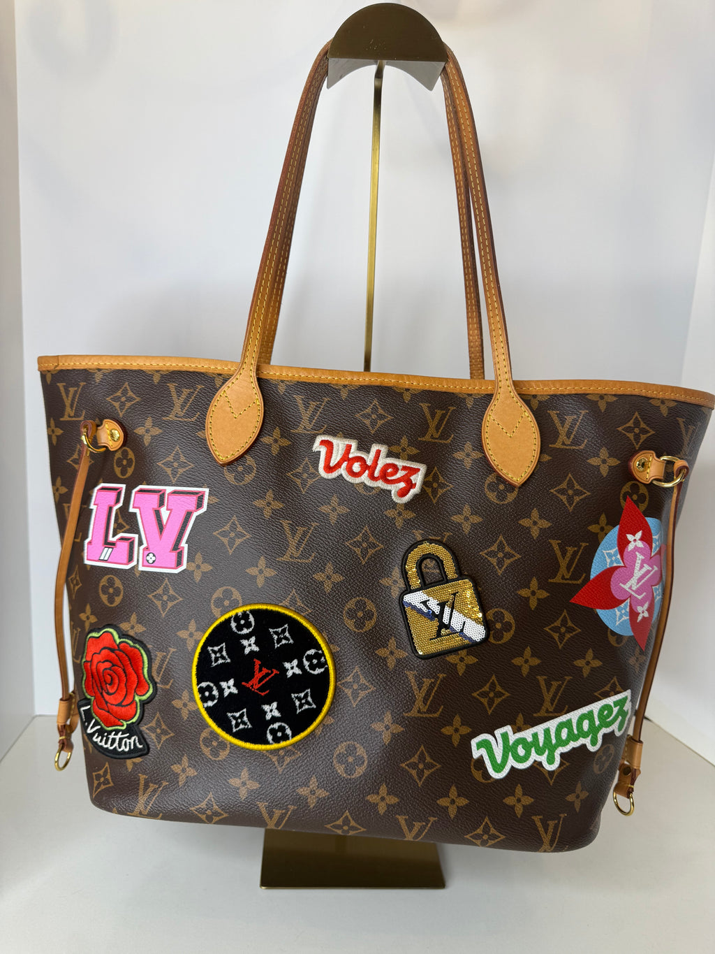 Louis Vuitton Monogram Limited Edition Patches Neverfull MM